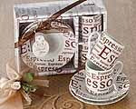 "Love Espress" Porcelain Espresso Cups (Set of 2) - ArtisanoDesigns