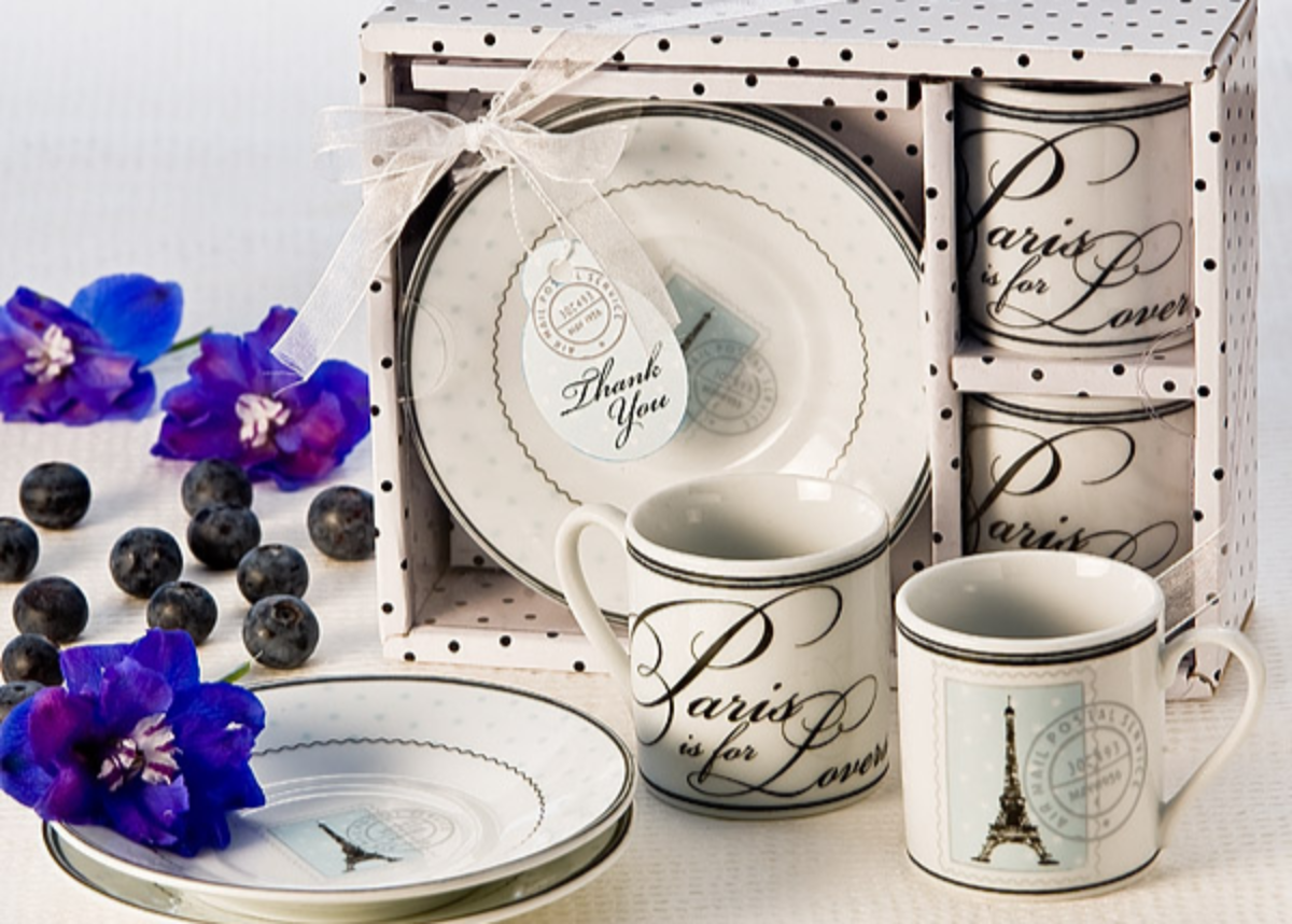 Paris is for Lovers Espresso Cup Favor (Set of 2) ON SALE