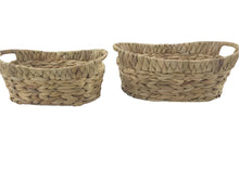 Load image into Gallery viewer, Rustic Oval Basket, Handwoven - Sold in Cases of 24 Baskets (12 Med &amp; 12 Lg) - ArtisanoDesigns