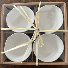 Load image into Gallery viewer, Dipping Bowls - Set of 4, White Ribbed - ArtisanoDesigns