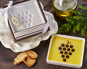 Vineyard Select Olive Oil and Balsamic Vinegar Dipping Plate Favor - ArtisanoDesigns