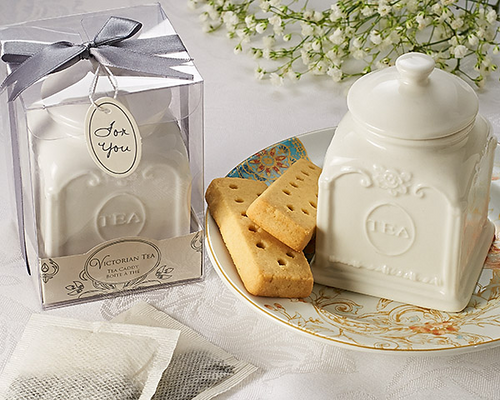 Victorian Tea Porcelain Tea Caddy Favor - ArtisanoDesigns