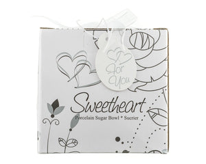 "Sweetheart" Porcelain Sugar Bowl Favor - ArtisanoDesigns