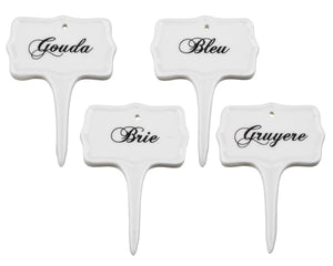 "Cinq à sept" Gourmet Cheese Markers (Set of 4) Party Favor - ArtisanoDesigns