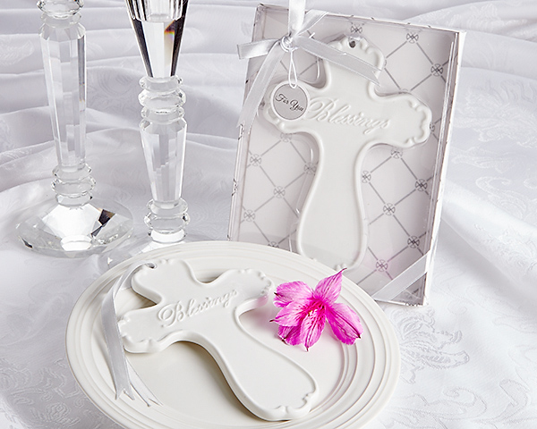 'Blessings' Elegant Porcelain Cross - ArtisanoDesigns