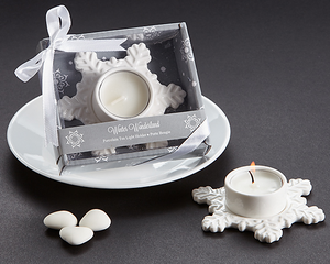 A94041 - "Winter Wonderland" Porcelain Tea Light Candle Hold - ArtisanoDesigns